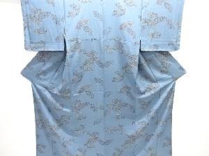 未使用品　地紙に古民家模様小紋着物